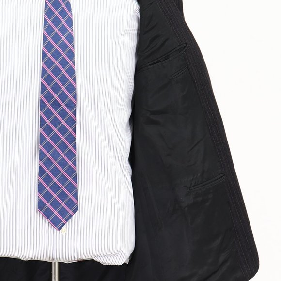 Belvest 46R Gray Stripe Wool Two Button Suit Jacket V001 - Picture 10 of 11